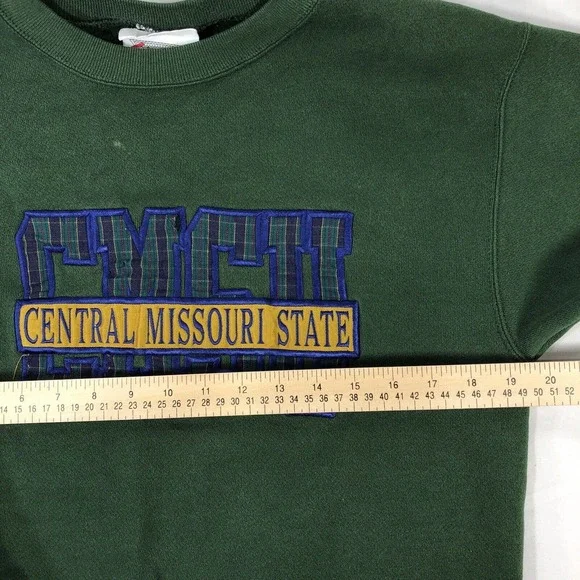 VINTAGE CENTRAL MISSOURI STATE UNIVERSITY SWEATSHIRT ADULT MEDIUM USA MADE CREW - Picture 12 of 13